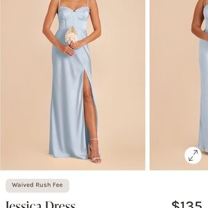 Birdy Grey SOLD OUT Jessica Matte Satin Maxi Dress in Mist Blue